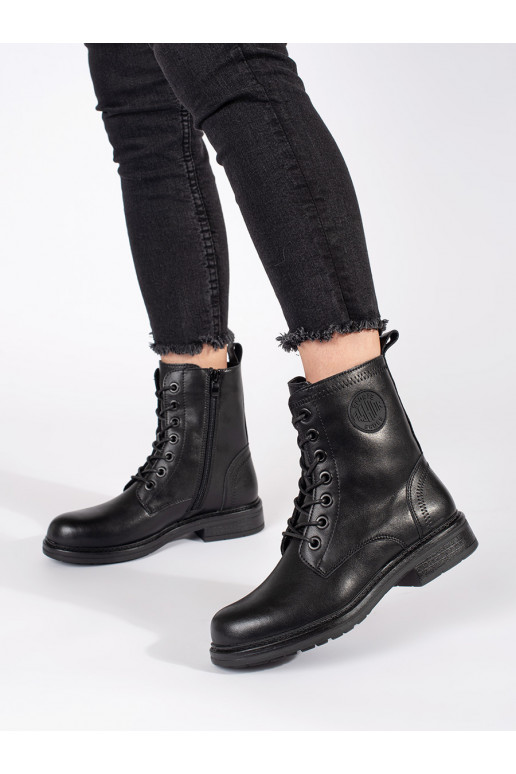 black women's boots genuine leather Sergio Leone