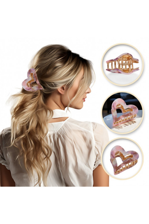 Hair clip, klamra  The heart  owa 6cm SP341K