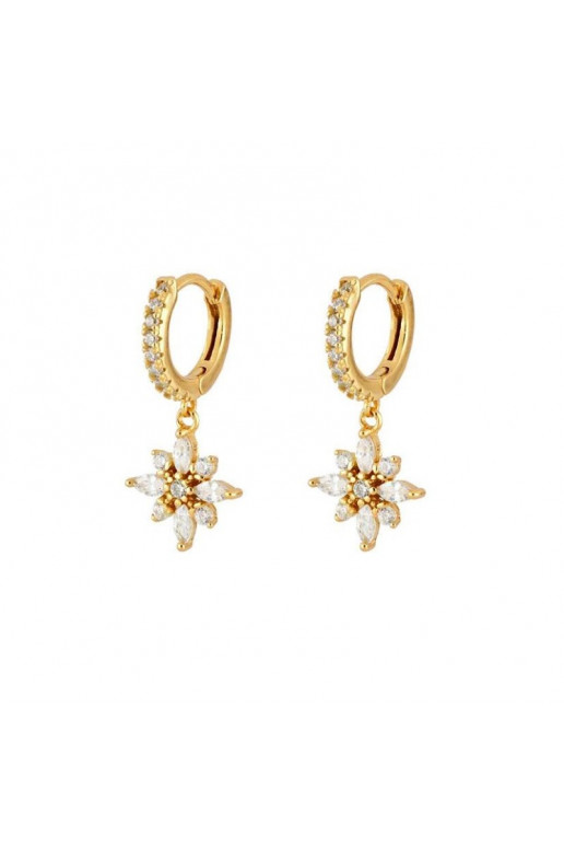 gold color-plated stainless steel earrings cover with gold,  S925 KST3042