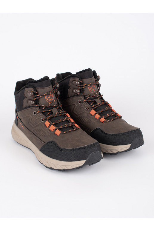 Brown color mens tied Trekking shoes