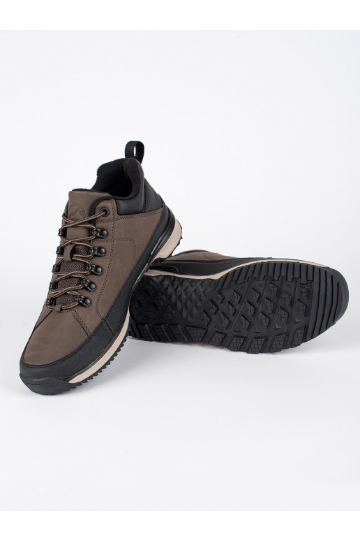 Brown color tied mens Trekking shoes