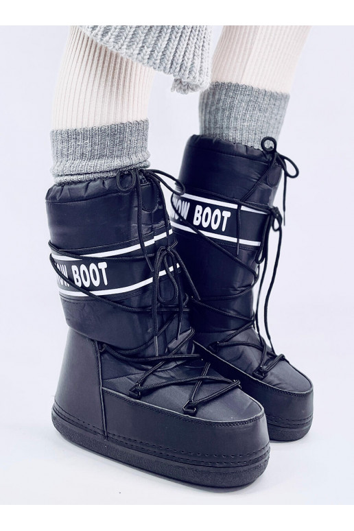 Snow boots high TANGE BLACK