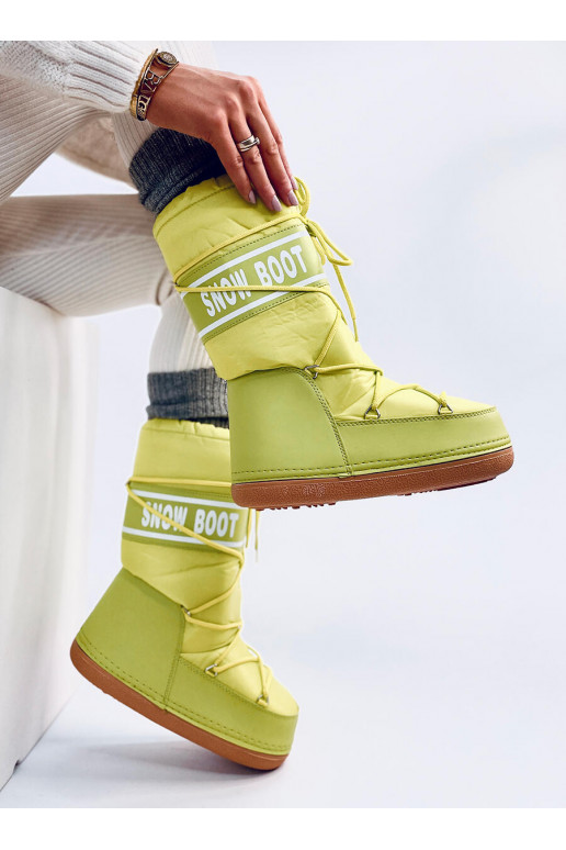 Snow boots high TANGE FLU YELLOW