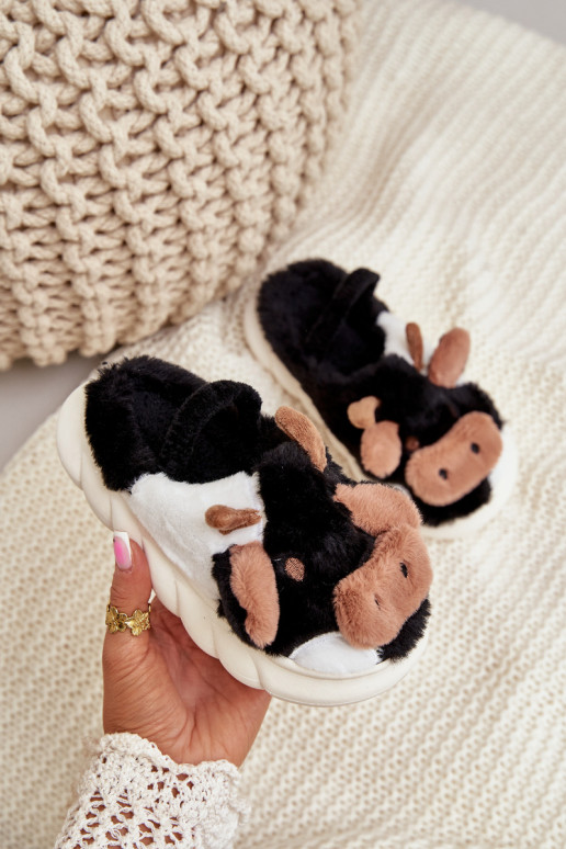 Children's Warm Slippers With Fur Pink Rubee