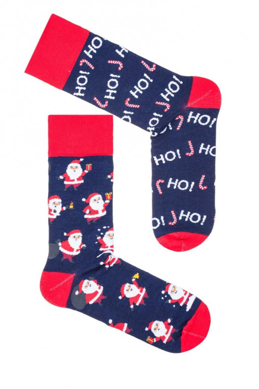 Men's Christmas Socks Santa Dark Blue