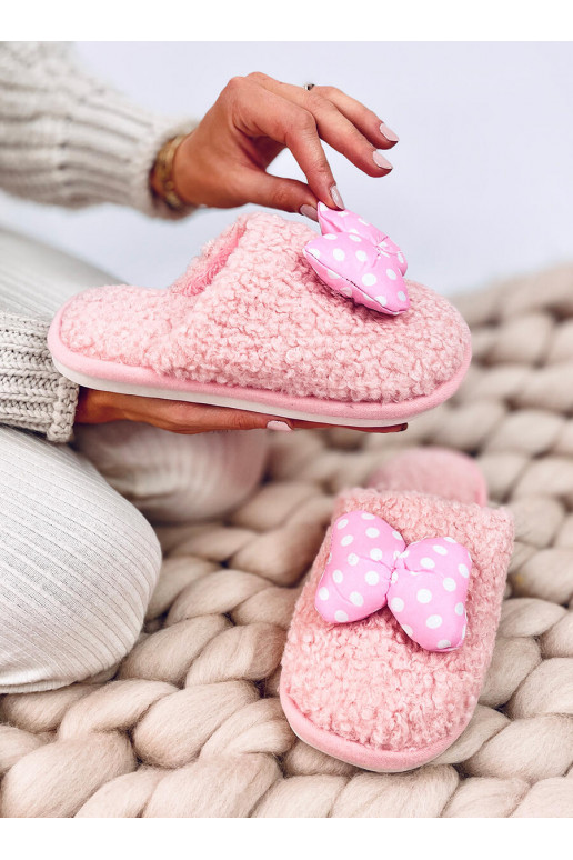 Slippers childrens with a bow CHILD pink