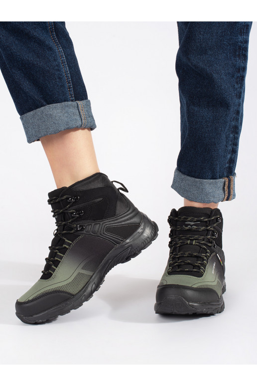 Black and-green Trekking shoes