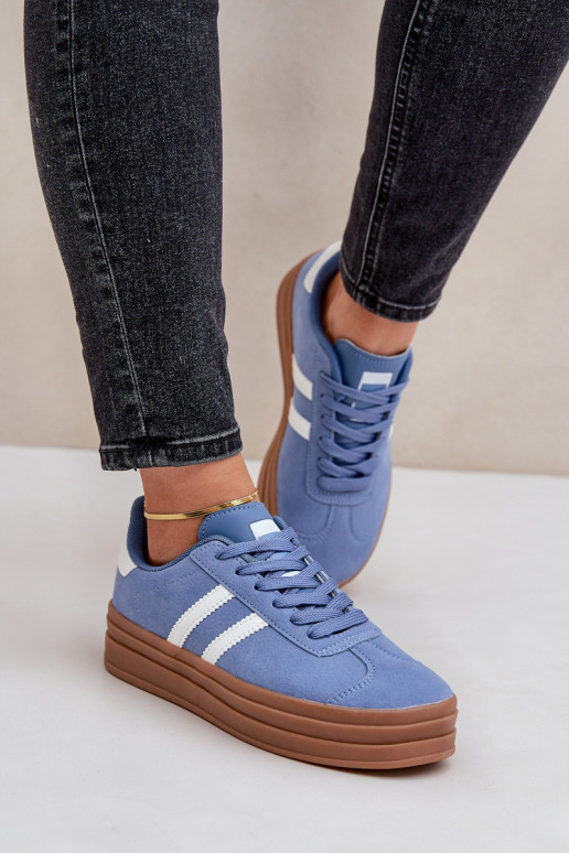 Women's Sneakers On Platform Blue Egelia