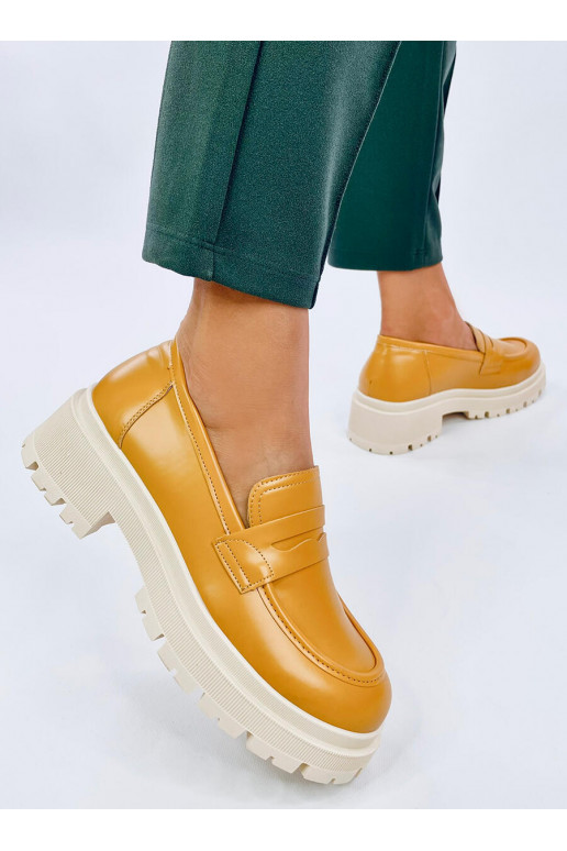 Moccasins with platform DENCH YELLOW