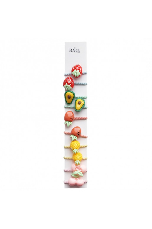 Hair ties set  pakiet 10w1 FRUITS błyszczące GUM148