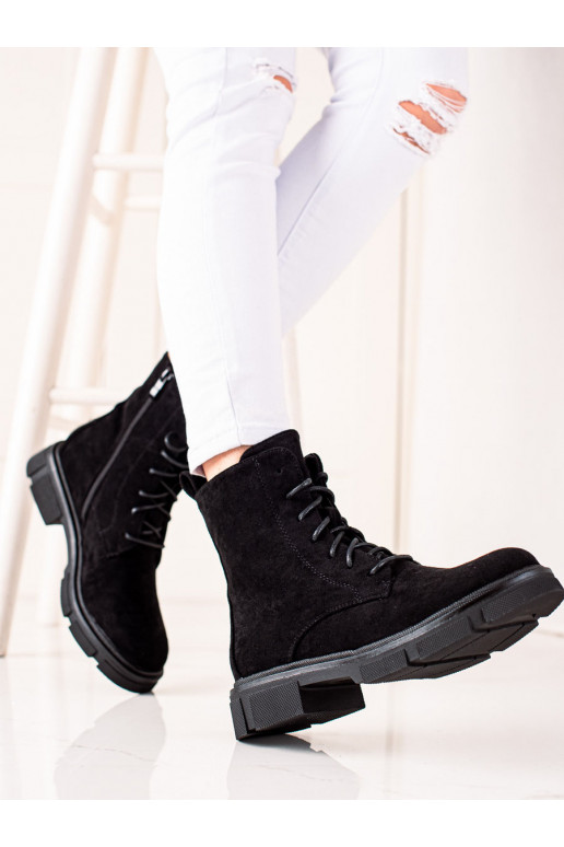 of suede women's boots laced