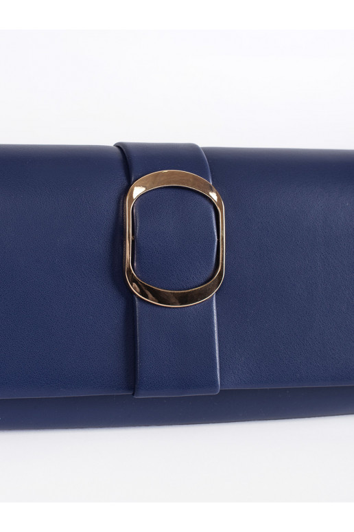 dark bluelittleelegant handbag with a gold buckle