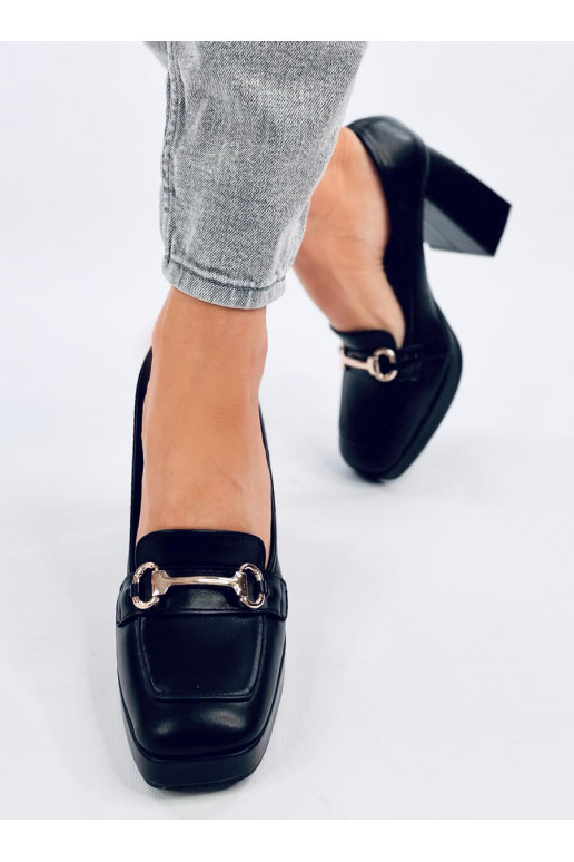 Moccasins on highheels ALBERS BLACK