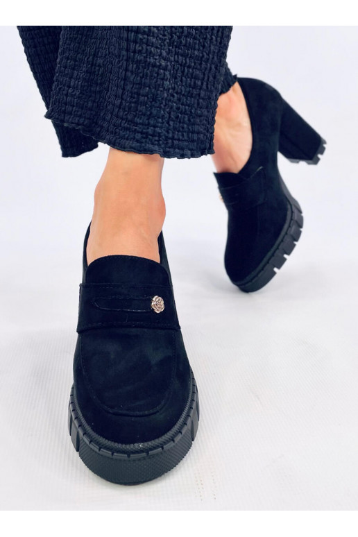 Moccasins on highheels i platformie LAINS BLACK