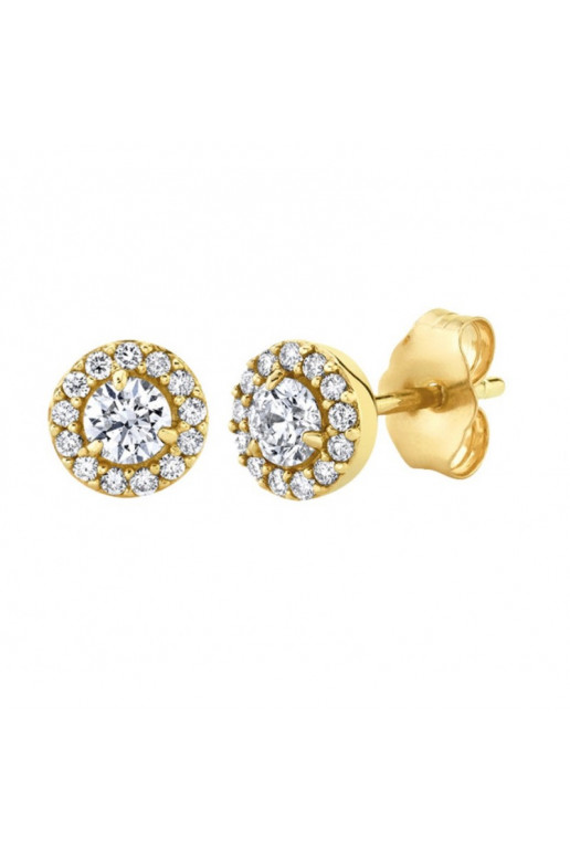 Stainless steel earrings plated with gold KST3289