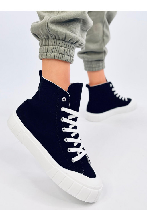 casual shoes linen by the ankle ROGERS BLACK