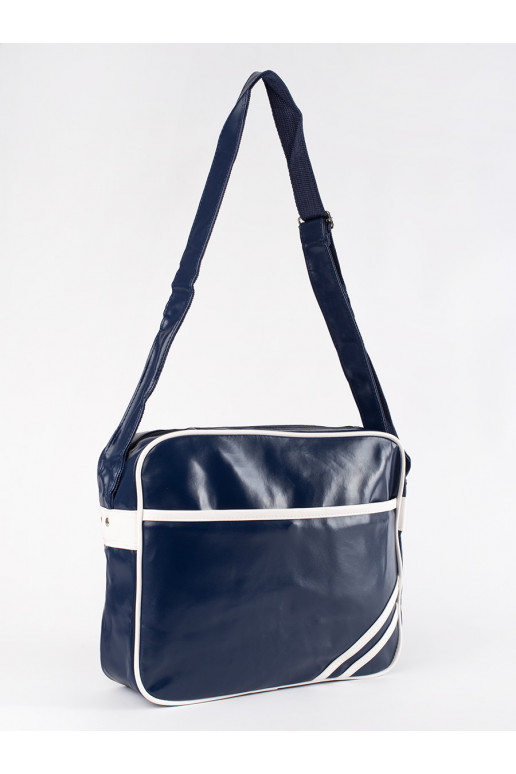 dark blue sportowa torba on shoulder