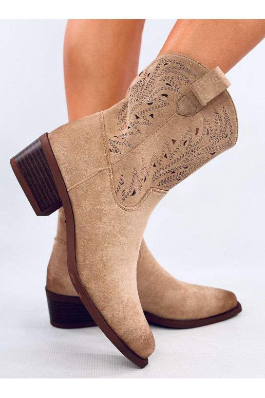 Boots cowboy boots openwork AUSTEN BEIGE