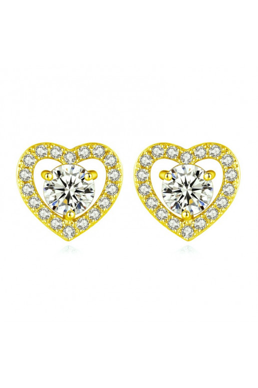 Stainless steel earrings  cover with gold, serceKST3300