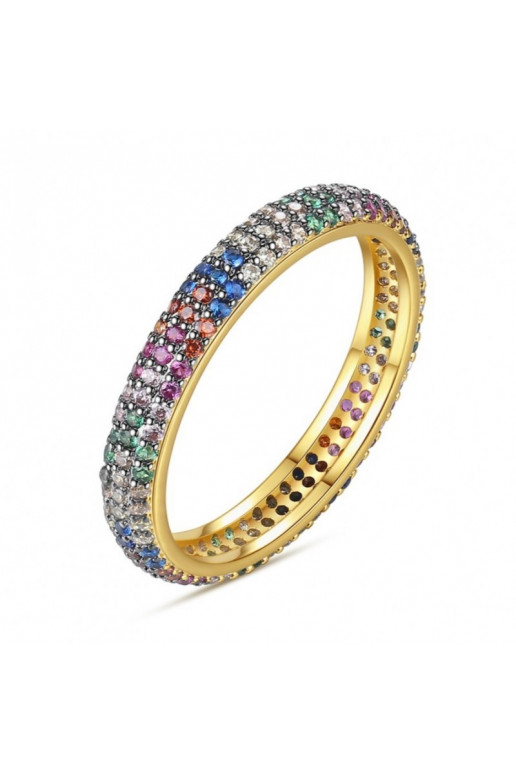 The ring   gold plated  cyrkonie PST929, Ring size: US7 - EU14