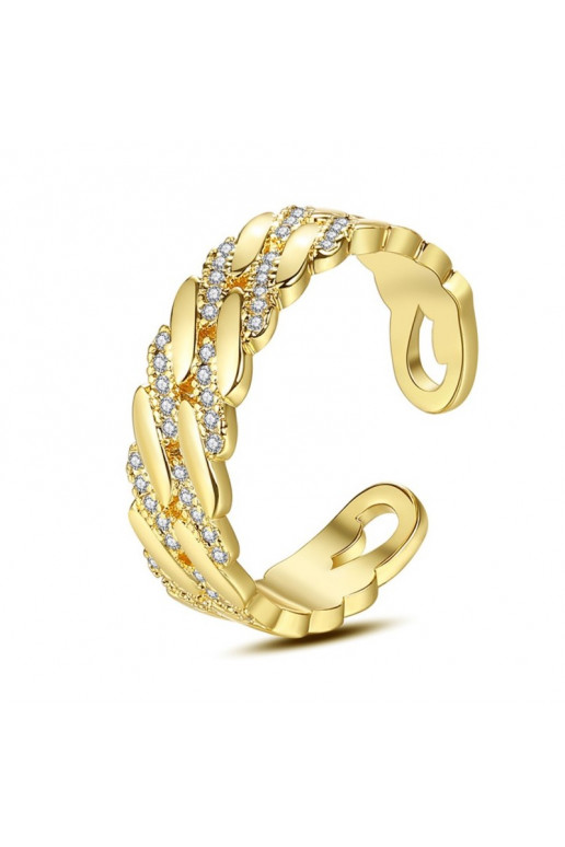 gold color-plated stainless steel ring regulowany,PST935