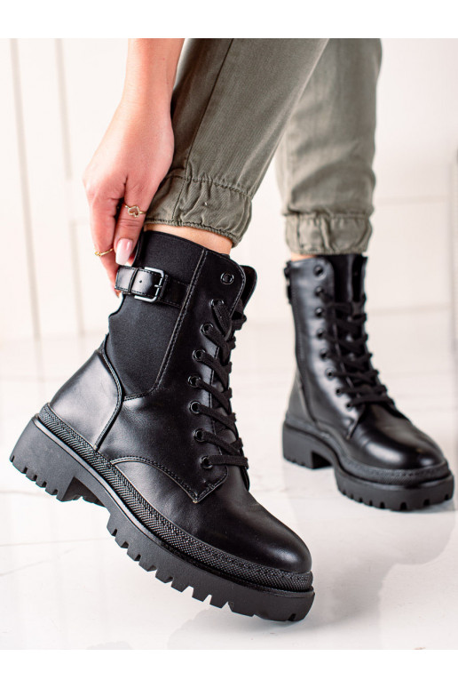 high riding boots shoes with buckles