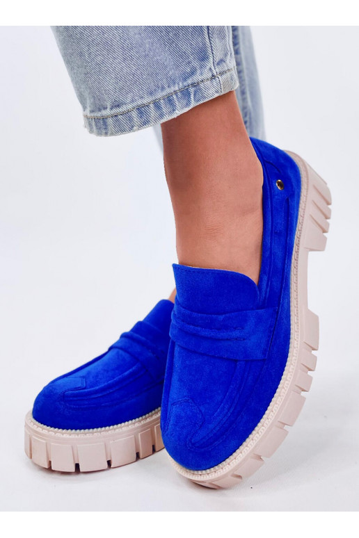 Moccasins with platform CHANDRA BLUE