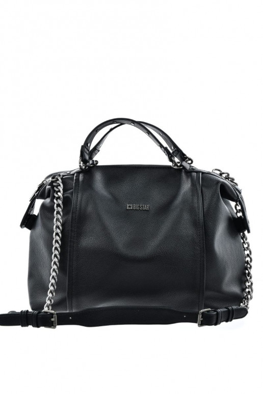 Eco Leather Bag With Chain Big Star OO574020 Black