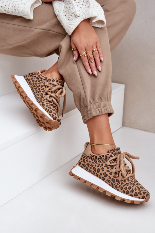 Sport Shoes Sneakers On Platform Leopard Brown Riadella