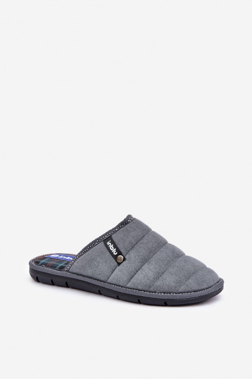 Comfortable Men's Home Slippers Inblu 91000027 Grey