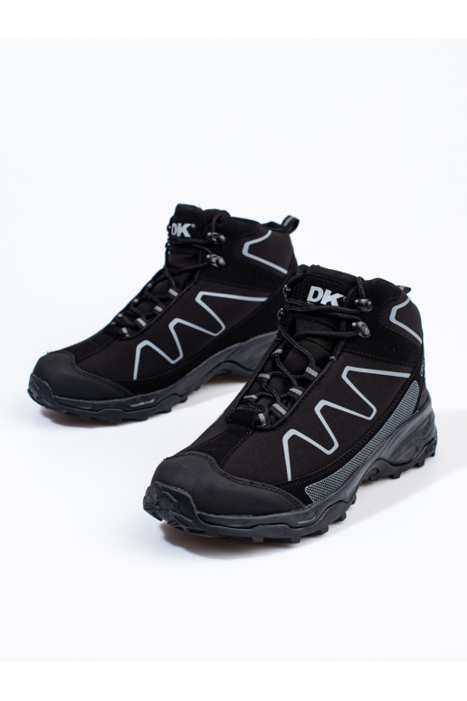 High laced Men's trekking shoes DK black