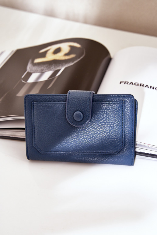 Ladies Wallet Made Of Eco Leather Dark Blue Isamille