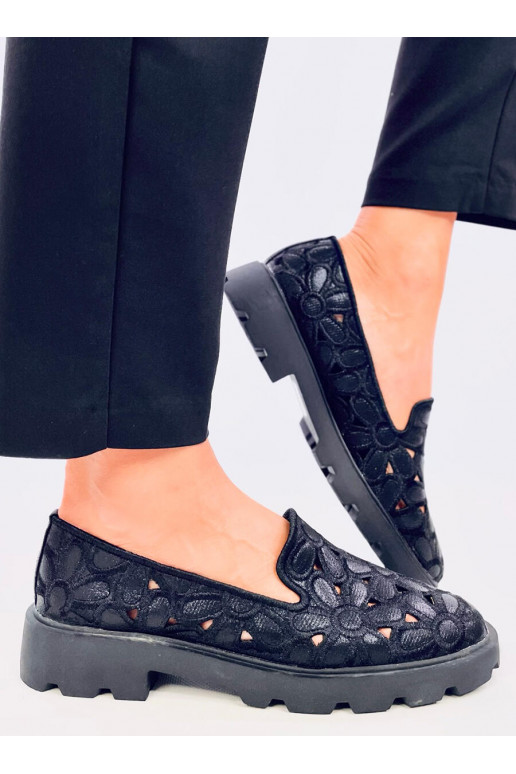 Moccasins openwork REDONI BLACK