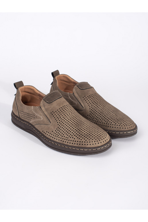 beige Women's moccasins openwork mens