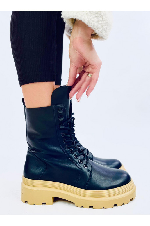 Boots laced massive platform KINCHS NERO/GIALLO