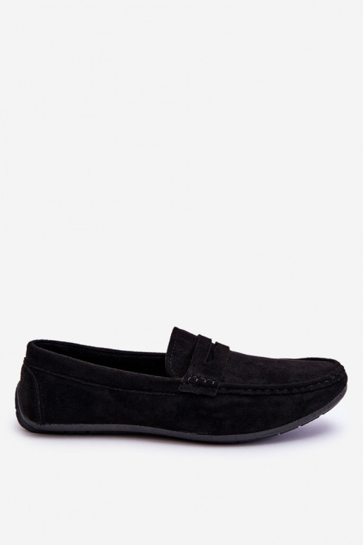 Men's Suede Loafers Black Mack