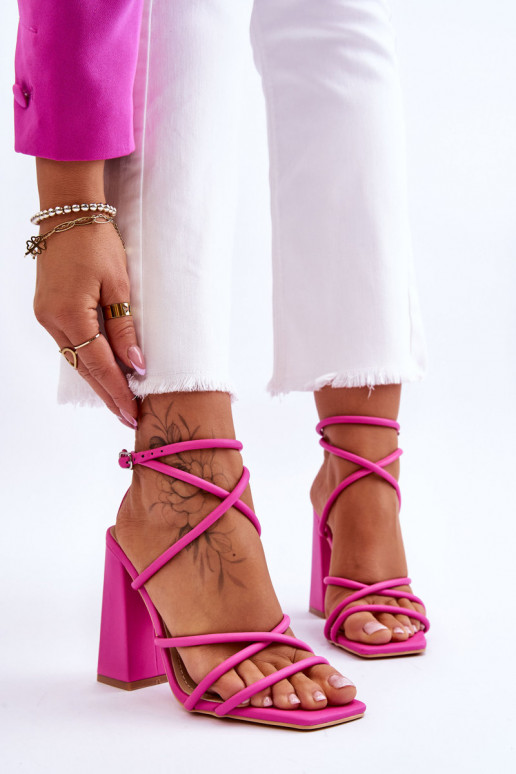 Fashionable High Heel Sandals Pink Josette