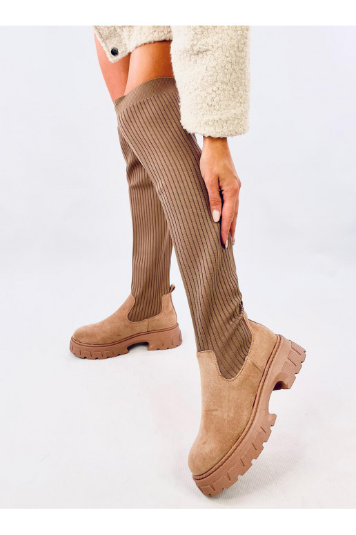 boots musketeers sock socks TROTTER khaki colors