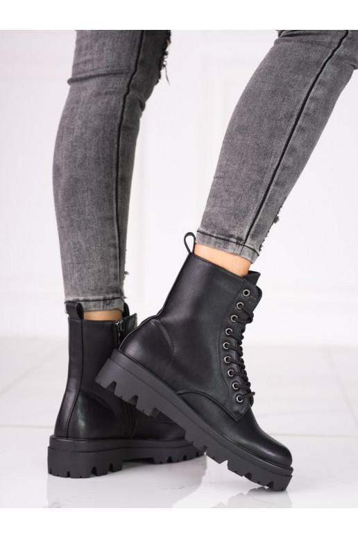 black laced women's boots