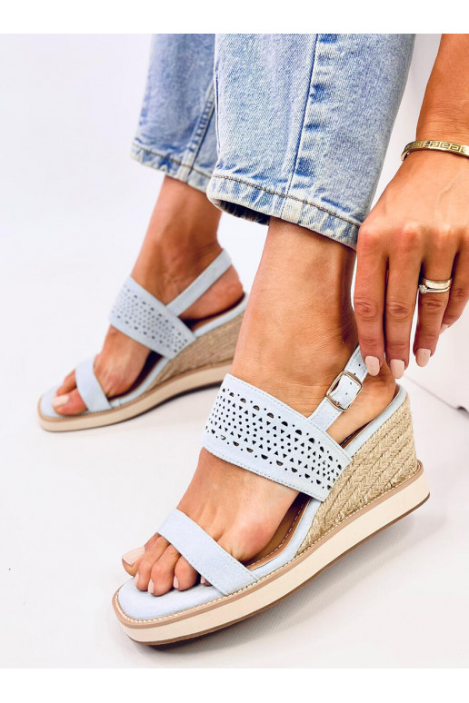 sandals espadrilles on a wedge DEBEVE BLUE