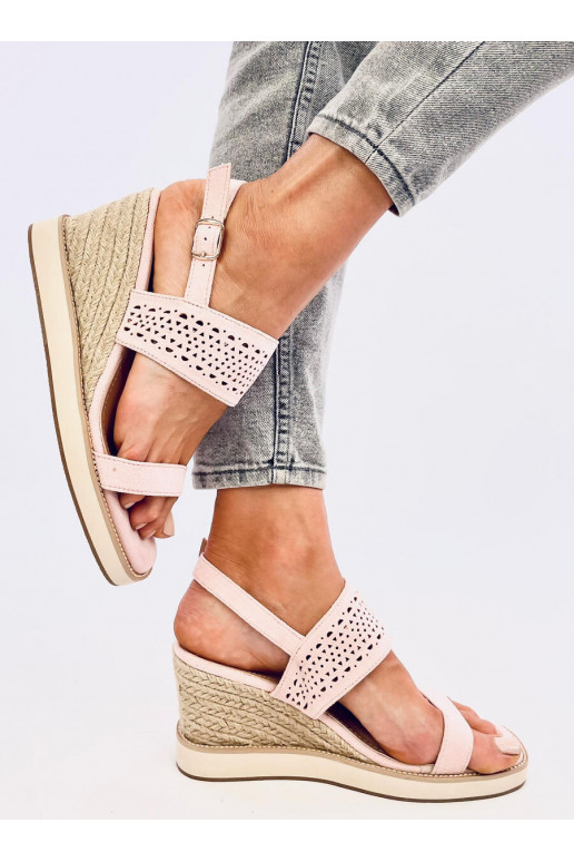 sandals espadrilles on a wedge DEBEVE PINK