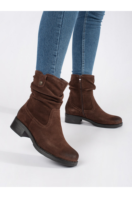 Boots Brown color with a ruffled upper leather Sergio Leone