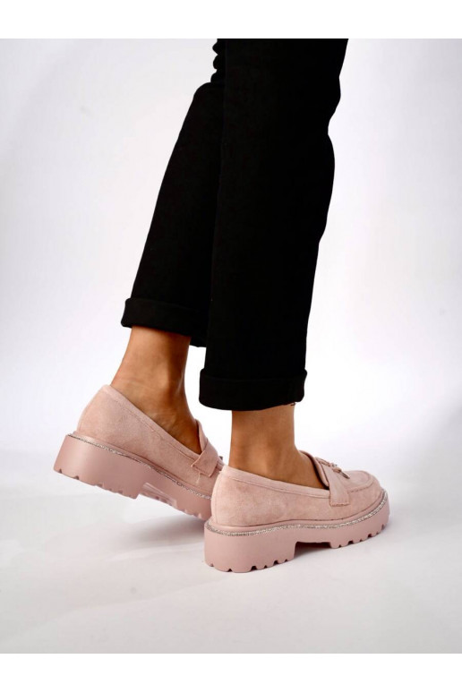 Womens Moccasins pink, of suede Alessa PINK