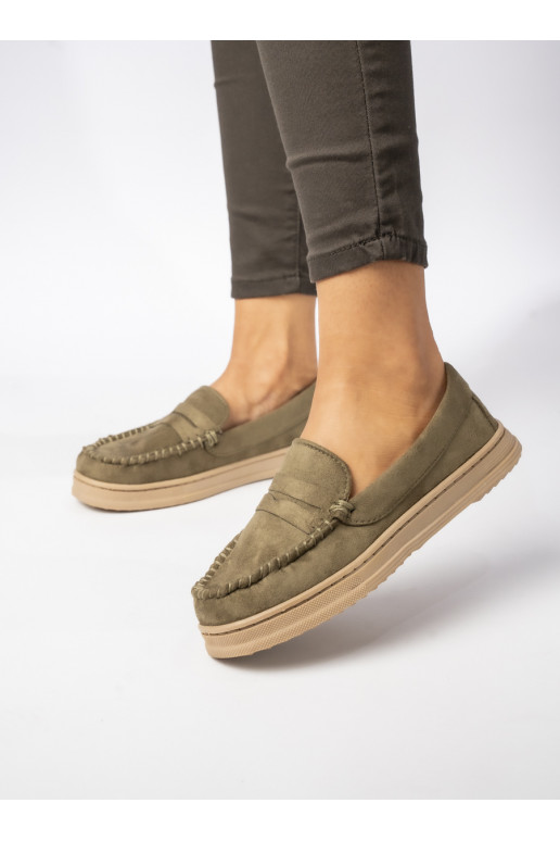 Womens Moccasins of suede Martina GREEN