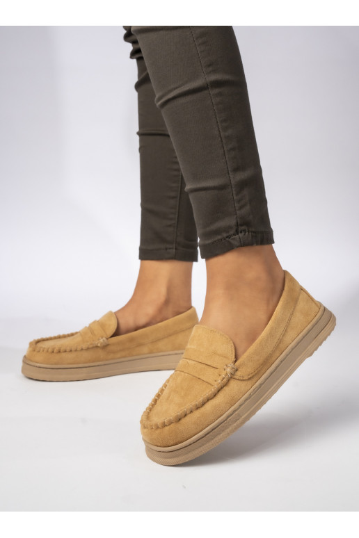 Womens Moccasins Camel, of suede Martina CAMEL