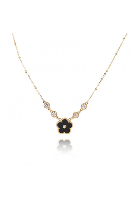 Stainless steel necklace plated with gold NST2101