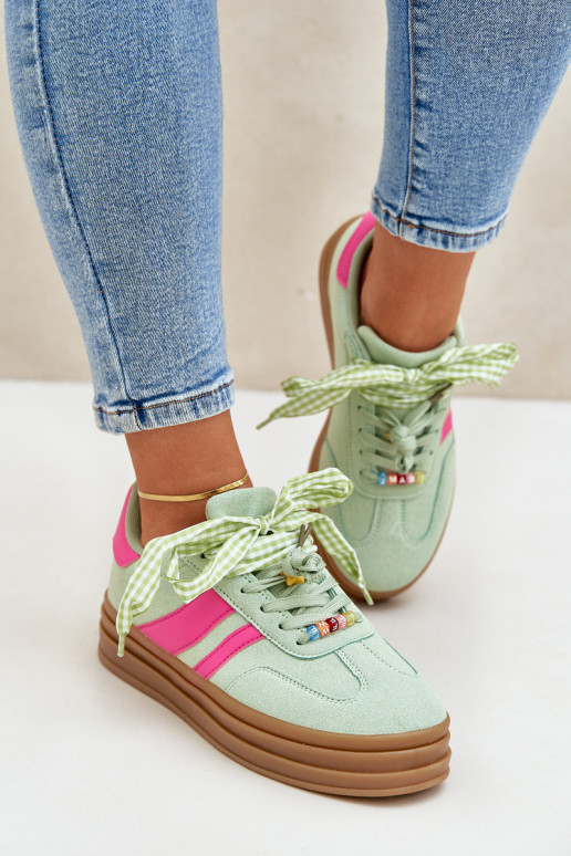 Womens Sneakers With Clips Mint Jariana