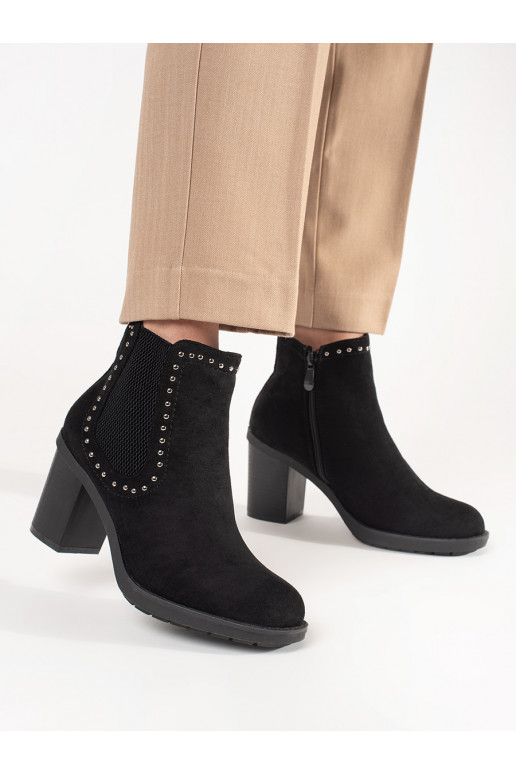 black of suede ankle boots