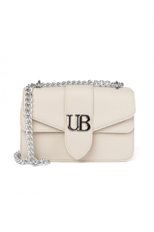 BrightlybeigelittleWomen's handbag ze silverm łańcuszkiem