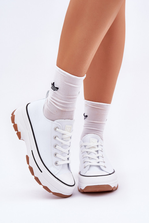 Low Women's Sneakers On Platform White Aradwin